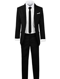 Signature Boys' Slim Fit Suit Complete Outfit