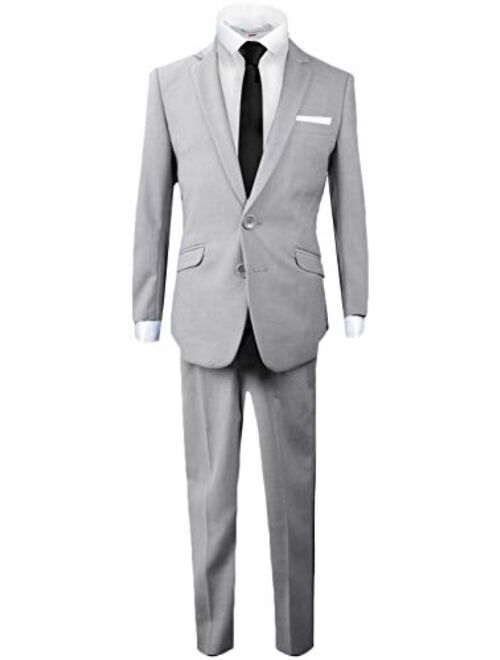 Black n Bianco Signature Boys' Slim Fit Suit Complete Outfit