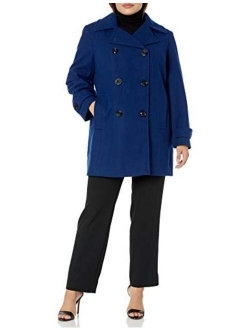 Women's Classic Double Breasted Coat Plus Size