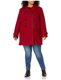 Women's Classic Double Breasted Coat Plus Size