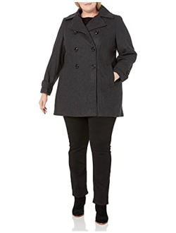 Women's Classic Double Breasted Coat Plus Size