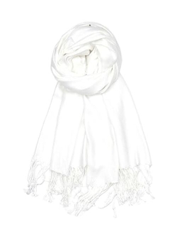 Achillea Soft Silky Solid Pashmina Shawl Wrap Scarf for Wedding Bridesmaid Dress