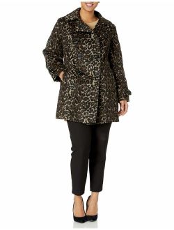 Women's Classic Double Breasted Coat Plus Size