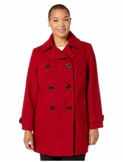 Women's Classic Double Breasted Coat Plus Size