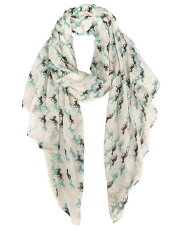 Herebuy Cool Animal Print Scarf Fashionable Women Scarves for Winter