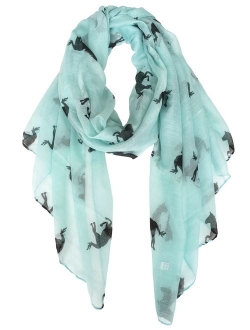 Herebuy Cool Animal Print Scarf Fashionable Women Scarves for Winter