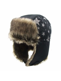 Moon Kitty Boys Winter Hats Kids Nylon Russian/Aviator Winter Earflap Cap