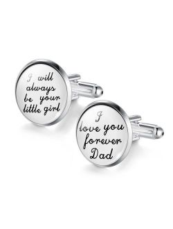 JIAYIQI Mens Wedding Cufflinks Father of The Bride Gifts