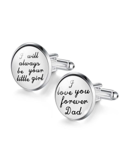 JIAYIQI Mens Wedding Cufflinks Father of The Bride Gifts