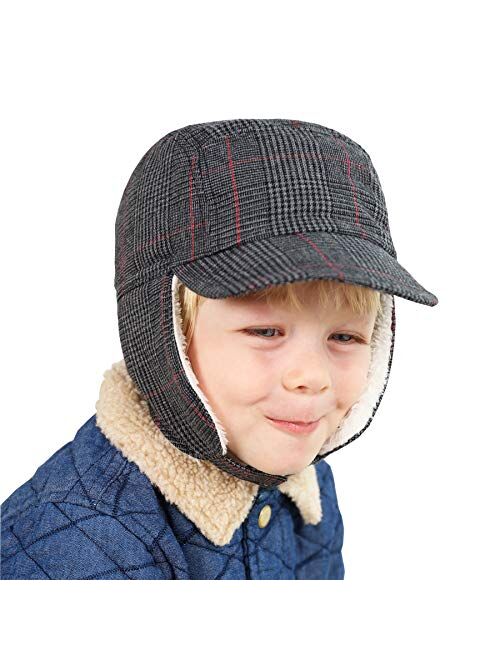 Keepersheep Baby Boy Ushanka Earflap Winter Trooper Hat Cap, Kids Trapper Hat