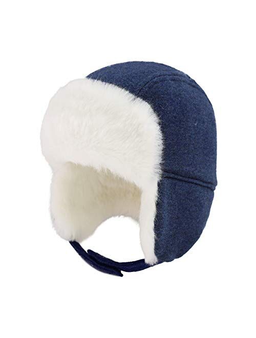 Keepersheep Baby Boy Ushanka Earflap Winter Trooper Hat Cap, Kids Trapper Hat