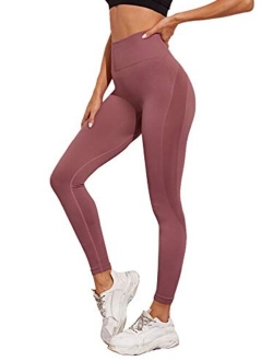 Women's Stretchy Skinny Sheer Mesh Insert Workout Leggings Yoga Tights