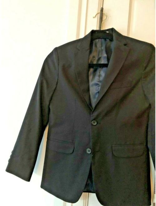 Boys IZOD Black Poly/Wool BLAZER JACKET Size 12R Regular Dress Suit Coat