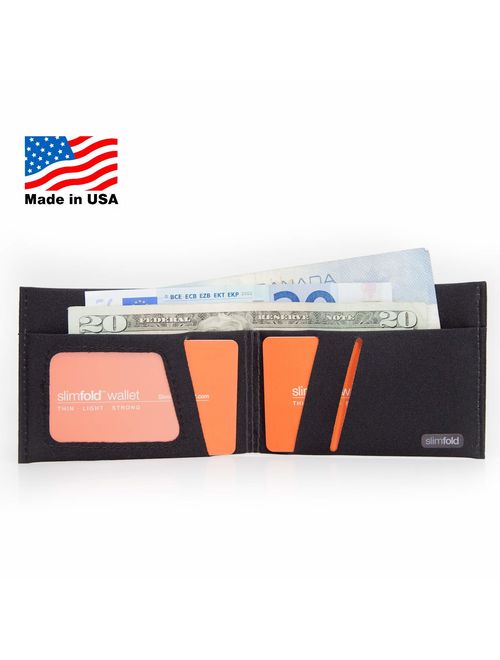 SlimFold Minimalist Wallet - RFID Option - Thin, Durable, and Waterproof Guaranteed - Made in USA - MICRO Size