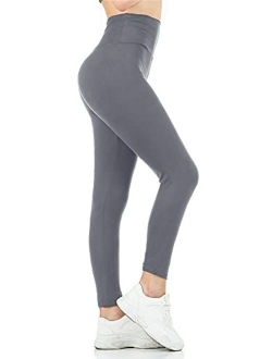 Gnpolo Womens Black High Waisted Leggings Pack Soft Slim Tummy Control Trousers Yoga Pants