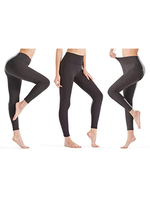 Gnpolo Womens Black High Waisted Leggings Pack Soft Slim Tummy Control Trousers Yoga Pants