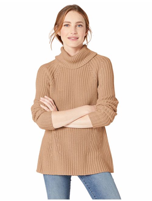 Amazon Brand - Goodthreads Women's Cotton Shaker Stitch Turtleneck Sweater