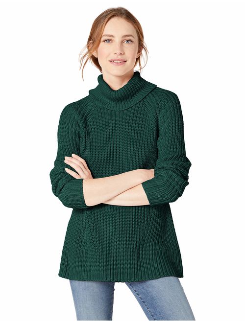 Amazon Brand - Goodthreads Women's Cotton Shaker Stitch Turtleneck Sweater