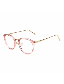 TIJN Vintage Round Metal Optical Eyewear Non-prescription Eyeglasses Frame for Women