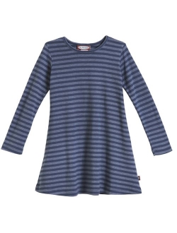 City Threads Girls' 100% Cotton Long Sleeve Dress - Active Kids School, Playing, Parties - Made in USA