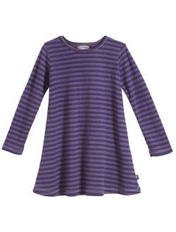 City Threads Girls' 100% Cotton Long Sleeve Dress - Active Kids School, Playing, Parties - Made in USA