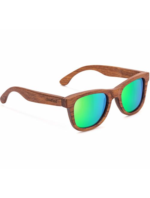 Wood Sunglasses Polarized for Men and Women - Bamboo Wooden Wayfarer Style