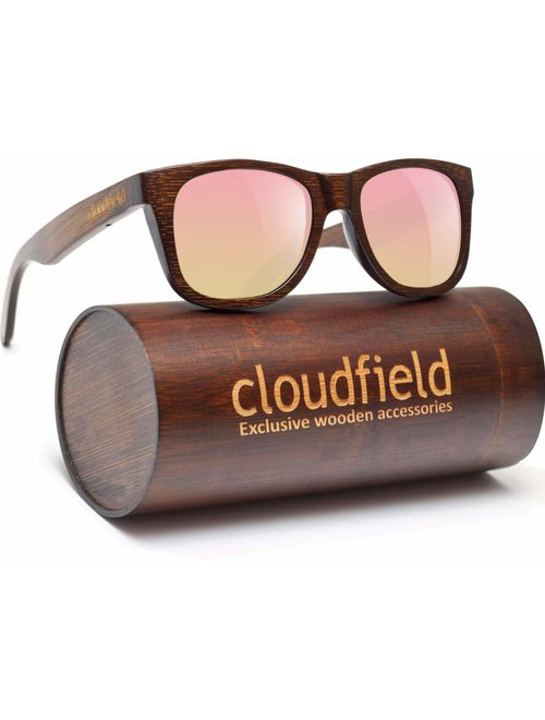 Wood Sunglasses Polarized for Men and Women - Bamboo Wooden Wayfarer Style