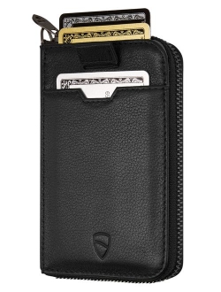 Vaultskin NOTTING HILL Slim Zip Wallet with RFID Protection for Cards Cash Coins