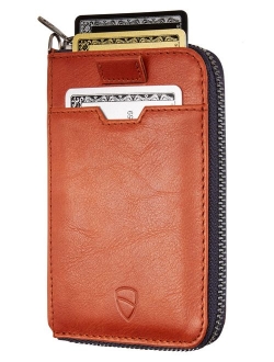 Vaultskin NOTTING HILL Slim Zip Wallet with RFID Protection for Cards Cash Coins