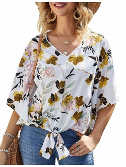 Women's Summer Off Shoulder Blouses Short Sleeves Sexy Tops Chiffon Ruffles Casual T Shirt