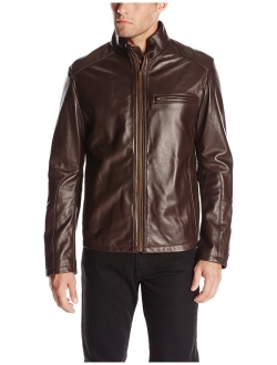 Men's Smooth Leather Moto Jacket