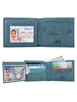 Wallets for Men - RFID Blocking Trifold Genuine Leather Wallet With 2 ID Window