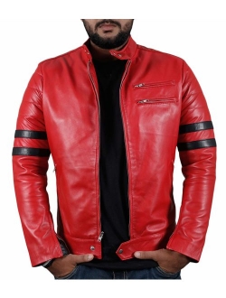 Laverapelle Men's Genuine Lambskin Leather Jacket (Black, Biker Jacket) - 1501535