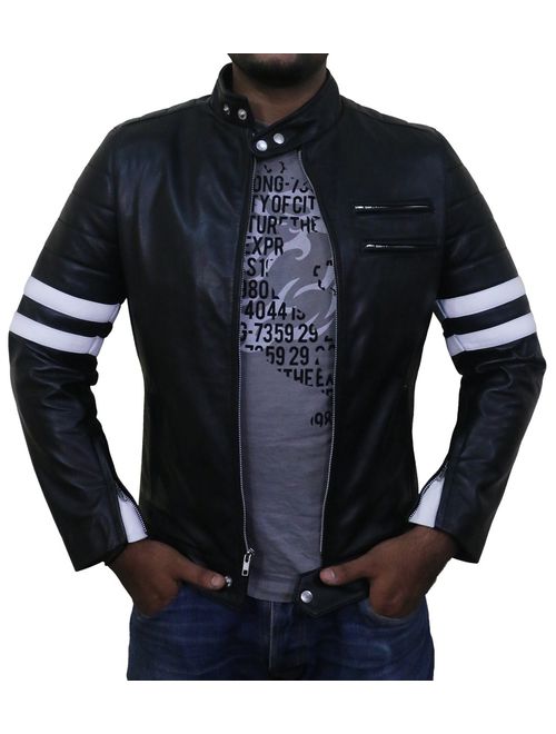 Laverapelle Men's Genuine Lambskin Leather Jacket (Black, Biker Jacket) - 1501535