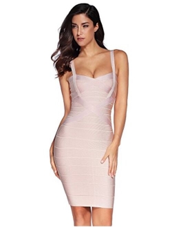 meilun Women's Celebrity Bandage Bodycon Dress Strap Party Pencil Dress