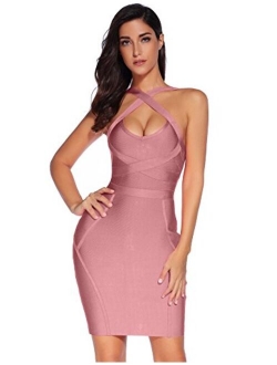 meilun Women's Celebrity Bandage Bodycon Dress Strap Party Pencil Dress