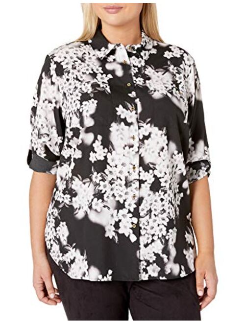 Calvin Klein Women's Roll Sleeve Tunic