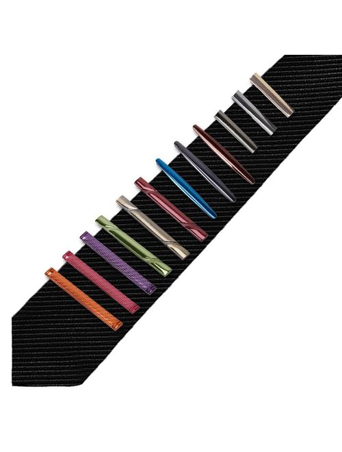 BMC 4pc Metal Alloy Mens Luxury Fashion Necktie Clips Bar Mix Variety Set