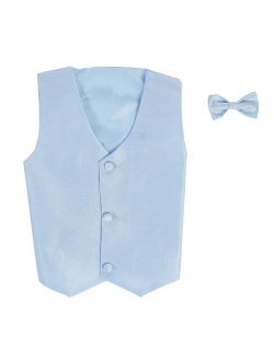 Vest and Clip On Bowtie set - Multiple Colors - Baby Infant Toddler Boys Tween Sizes