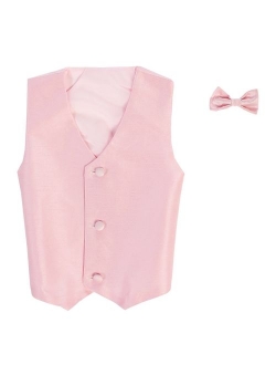 Vest and Clip On Bowtie set - Multiple Colors - Baby Infant Toddler Boys Tween Sizes