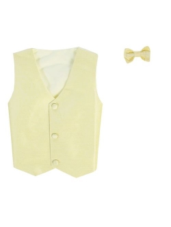 Vest and Clip On Bowtie set - Multiple Colors - Baby Infant Toddler Boys Tween Sizes