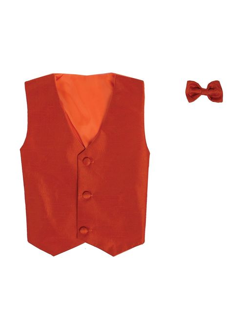 Vest and Clip On Bowtie set - Multiple Colors - Baby Infant Toddler Boys Tween Sizes