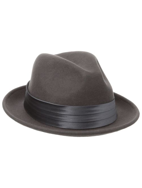 Stacy Adams Men's Crushable Wool Felt Snap Brim Fedora Hat