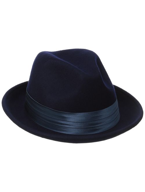 Stacy Adams Men's Crushable Wool Felt Snap Brim Fedora Hat