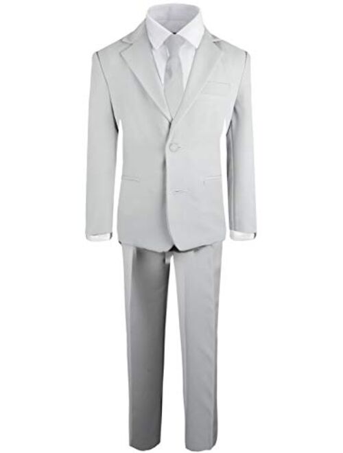 Black N Bianco Boys' Formal Black Suit with Shirt and Vest