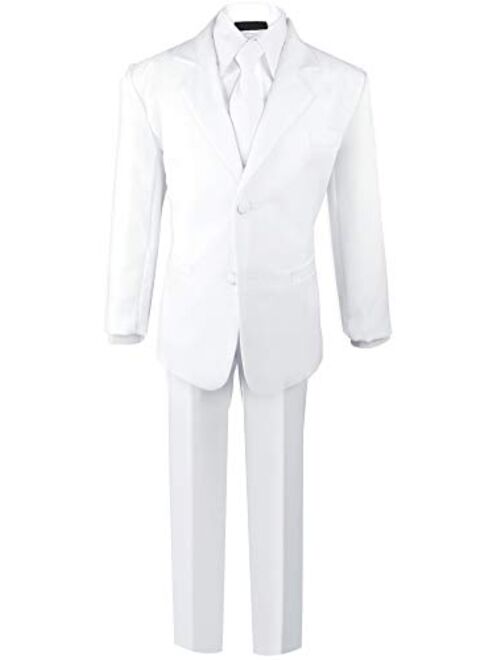 Black N Bianco Boys' Formal Black Suit with Shirt and Vest