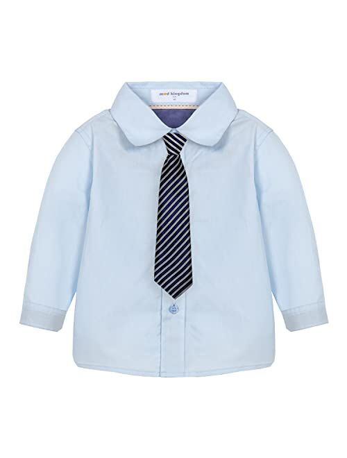 Mud Kingdom Little Boys Shirt and Tie Set Cute Stars