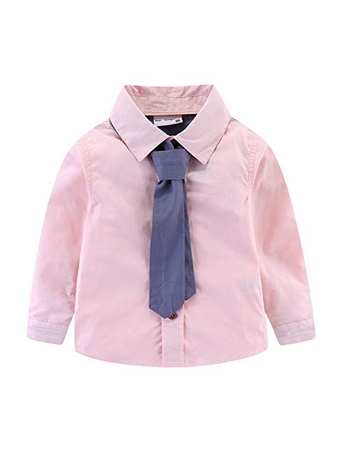 Mud Kingdom Little Boys Shirt and Tie Set Cute Stars