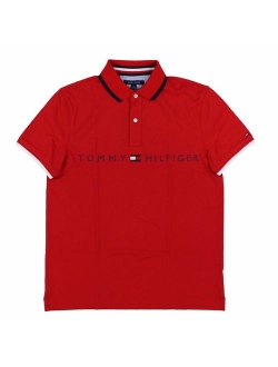 Mens Graphic Logo Mesh Polo Shirt