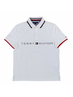 Mens Graphic Logo Mesh Polo Shirt